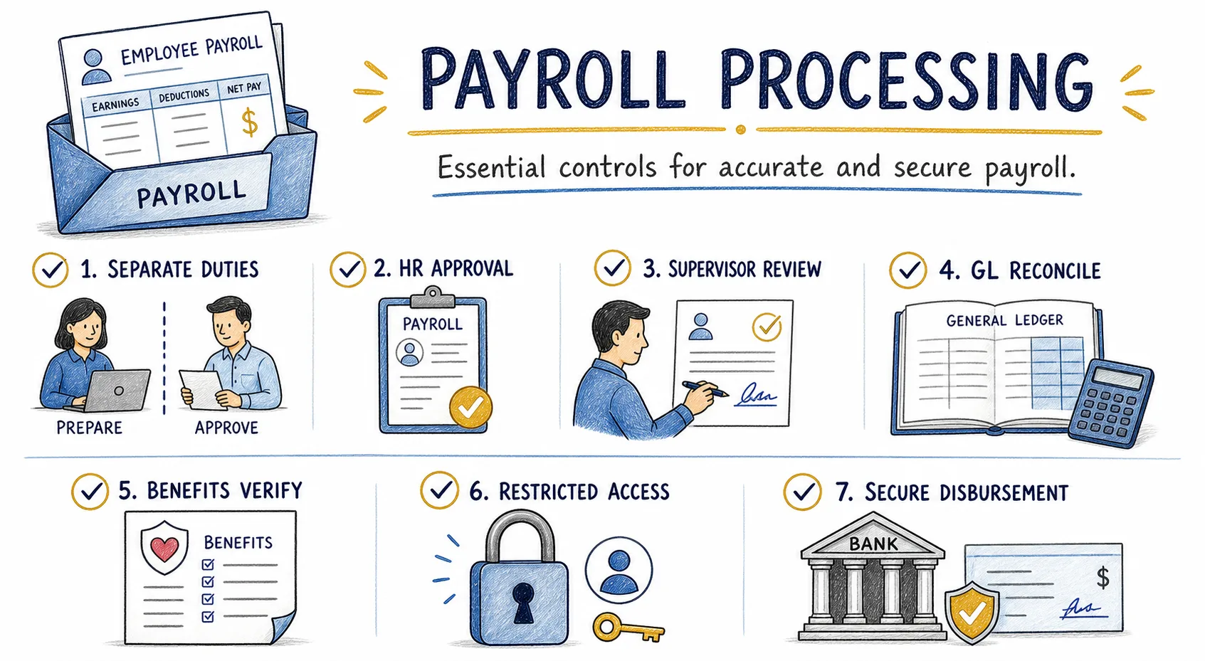 Payroll Processing checklist infographic