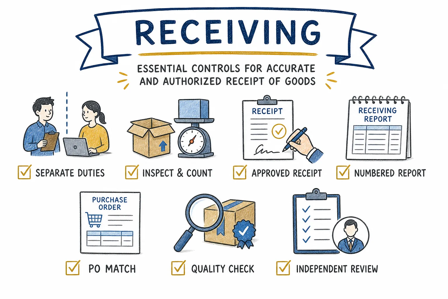 Receiving lesson checklist infographic